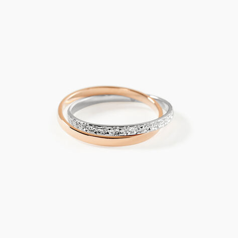 Alliance Hermana Ruban Plat Or Bicolore - Alliances Unisex | Histoire d&rsquo;Or