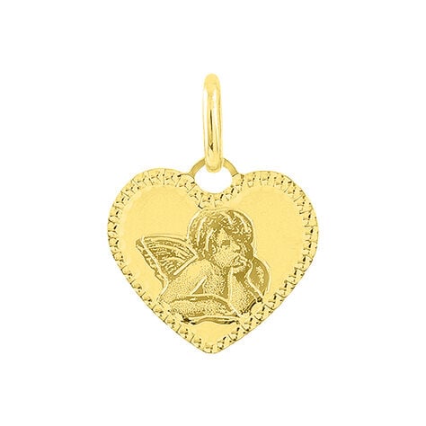 Pendentif Ange Coeur Or Jaune - Pendentifs Baptême Famille | Histoire d’Or