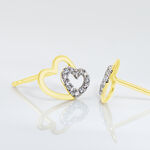 Boucles D'oreilles Puces Marineta Or Jaune Oxyde De Zirconium - Clous d'oreilles Femme | Histoire d&rsquo;Or