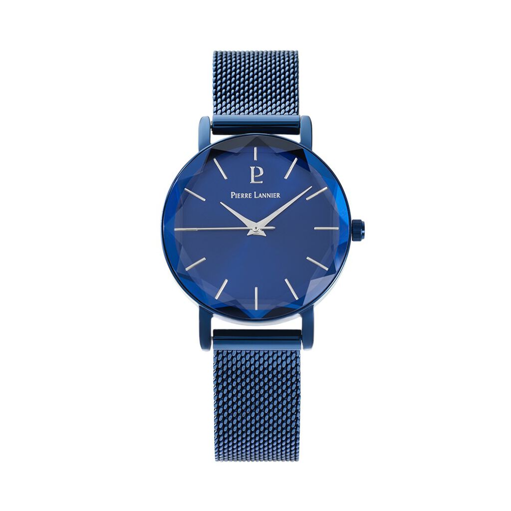 Montre Lannier Pierre Multiples Acier Bleu - Montres Femme | Histoire d’Or