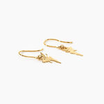Boucles D'Oreilles Pendantes Fee Argent Dor&eacute; A L'Or 750/1000 - Boucles d'oreilles fantaisie Enfant | Histoire d&rsquo;Or