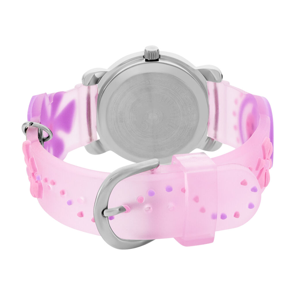 Montre Upp Fleur Blanc Et Parme - Montres Enfant | Histoire d’Or