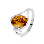 Bague Titziana Argent Blanc Ambre - Bagues solitaires Femme | Histoire d&rsquo;Or