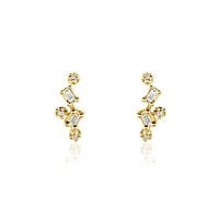 Boucles D'oreilles Puces Joy Or Jaune Diamant