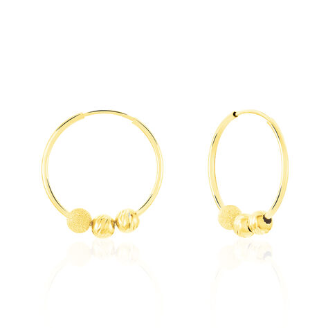 Créoles Brava Or Jaune - Boucles d'oreilles créoles Femme | Histoire d’Or