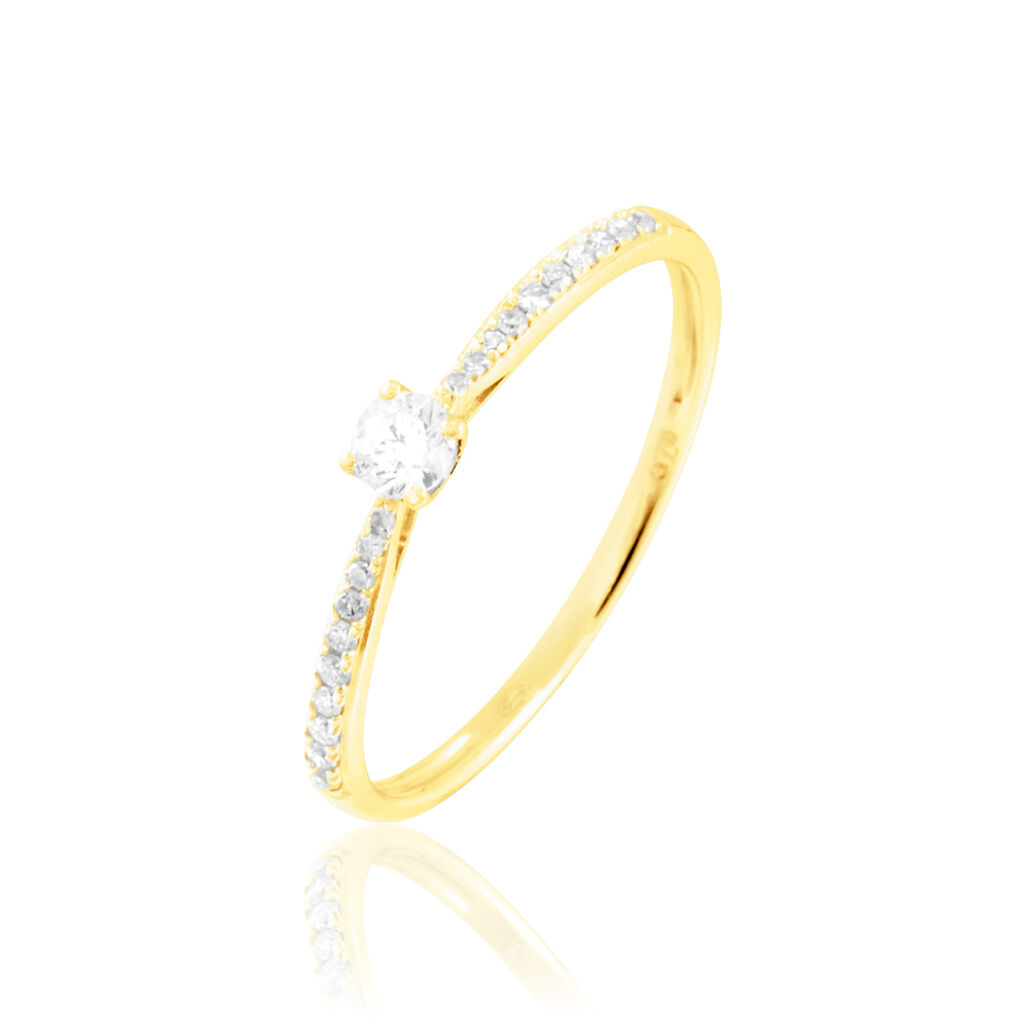 Bague Solitaire Hemera Or Jaune Diamant - Bagues solitaires Femme | Histoire d’Or