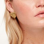 Boucles D'Oreilles Puces Gladis Acier Jaune - Boucles d'oreilles fantaisie Femme | Histoire d&rsquo;Or