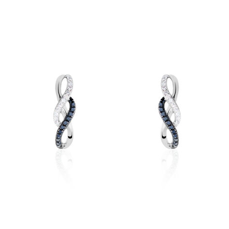 Boucles D'oreilles Puces Callune Or Blanc Diamant - Clous d'oreilles Femme | Histoire d’Or