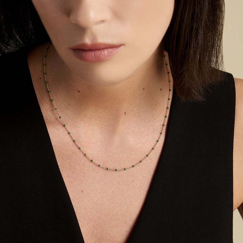 Collier Argent Dore Polka - Colliers fantaisie Femme | Histoire d’Or