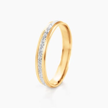 Alliance Caroline Sablee Ruban Plat Or Bicolore