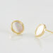 Boucles D'oreilles Puces Joana Or Jaune Nacre - Clous d'oreilles Femme | Histoire d’Or