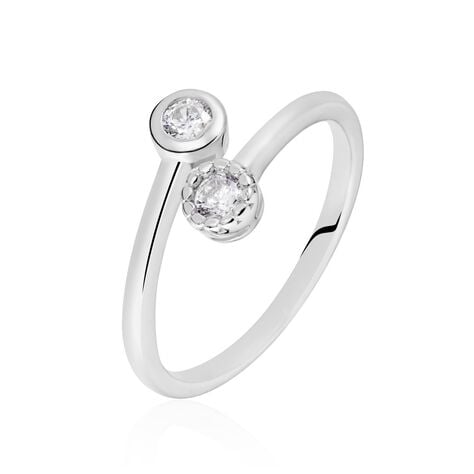 Bague Ajustable Mechte 1 Argent Blanc Oxyde De Zirconium - Bagues avec pierre Femme | Histoire d&rsquo;Or