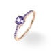 Bague Manon Or Rose Amethyste - Bagues solitaires Femme | Histoire d’Or