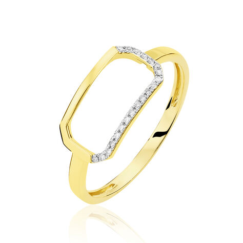 Bague Or Jaune Diamant - Bagues avec pierre Femme | Histoire d’Or