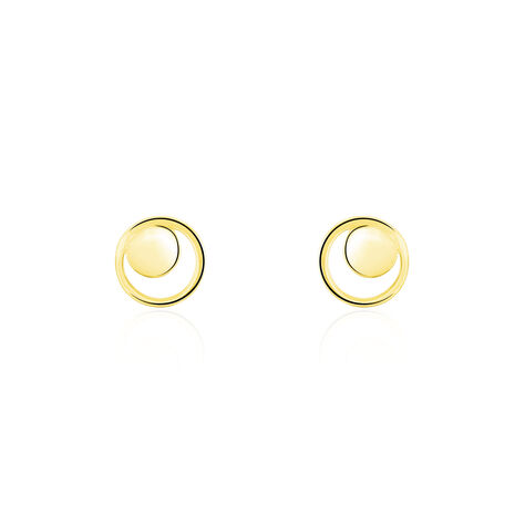 Boucles D'oreilles Puces Berangere Cercle 4 Or Jaune - Clous d'oreilles Femme | Histoire d’Or
