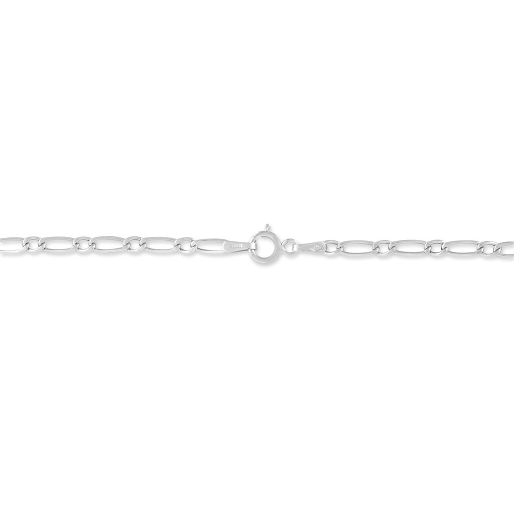 Bracelet Ophelio Maille Alternee 1/1 Or Blanc - Bracelets chaîne Femme | Histoire d’Or