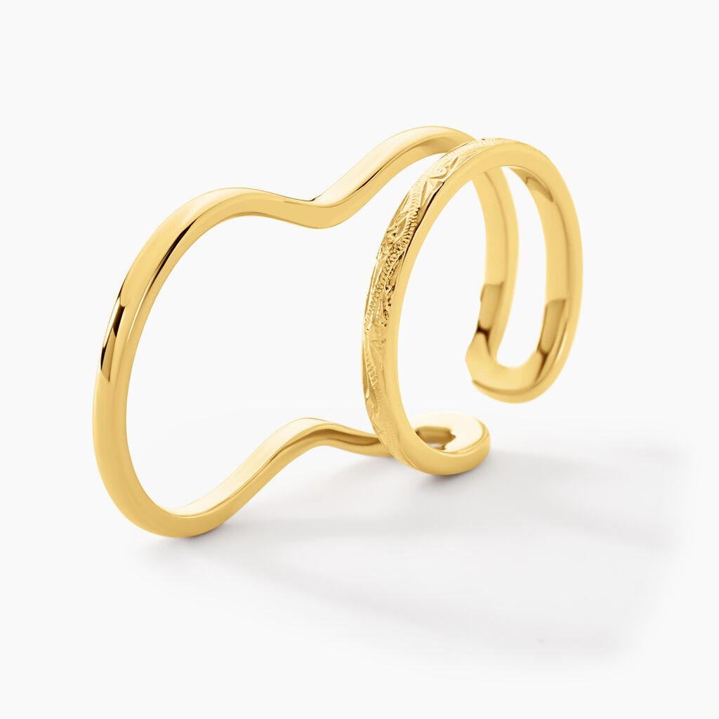 Bague Gold Aura Acier Jaune - Bagues fantaisie Femme | Histoire d&rsquo;Or