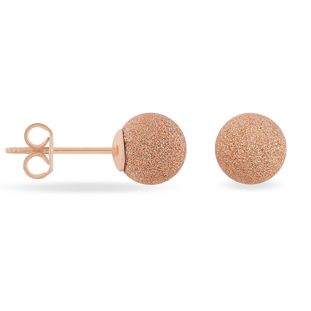 Boucles D'oreilles Puces Martina Argent Rose - Boucles d'oreilles fantaisie Femme | Histoire d’Or