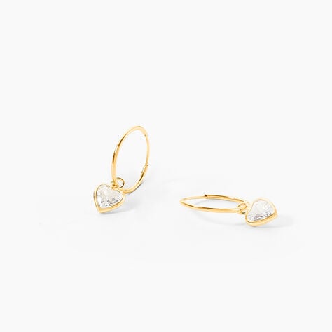 Boucles D'oreilles Chayma Or Jaune Oxyde De Zirconium - Boucles d'oreilles cr&eacute;oles Femme | Histoire d&rsquo;Or