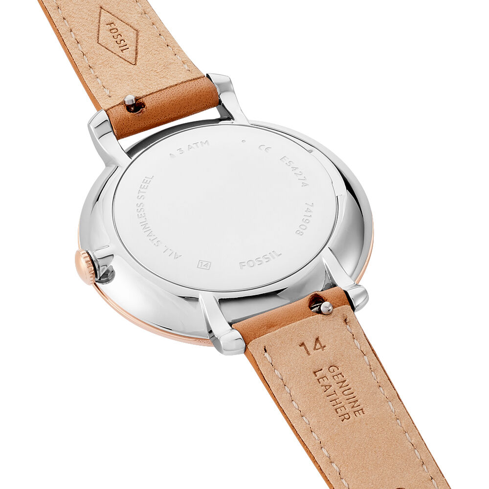 Montres Fossil ES4274 Acier Boucle Ardillon Bicolore Ronde