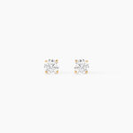 Boucles D'oreilles Puces Or Jaune Diamants Synthetique - Clous d'oreilles Femme | Histoire d&rsquo;Or
