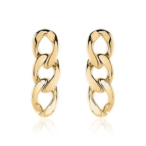 Boucles D'oreilles Hera Pendantes Acier Doré - Boucles d'oreilles fantaisie Femme | Histoire d’Or