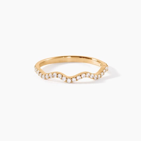 Bague Myrrhe Plaqu&eacute; Or Jaune Oxyde De Zirconium - Bagues avec pierre Femme | Histoire d&rsquo;Or