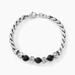 Bracelet Gulustan Acier Gris Vieilli Pierres De Lave - Bracelets Homme | Histoire d’Or