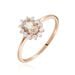 Bague Jozsua Or Rose Morganite Peche Oxyde De Zirconium - Bagues solitaires Femme | Histoire d’Or