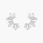 Boucles D'Oreilles Puces Baguette Argent Blanc Oxyde De Zirconium - Boucles d'oreilles fantaisie Femme | Histoire d&rsquo;Or