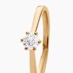 Bague Solitaire Athena Or Jaune Diamant - Bagues solitaires Femme | Histoire d&rsquo;Or