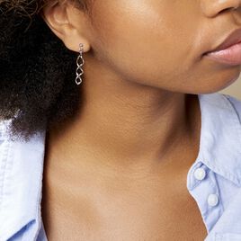 Boucles D'oreilles Pendantes Jolanda Argent Blanc - Boucles d'oreilles fantaisie Femme | Histoire d’Or