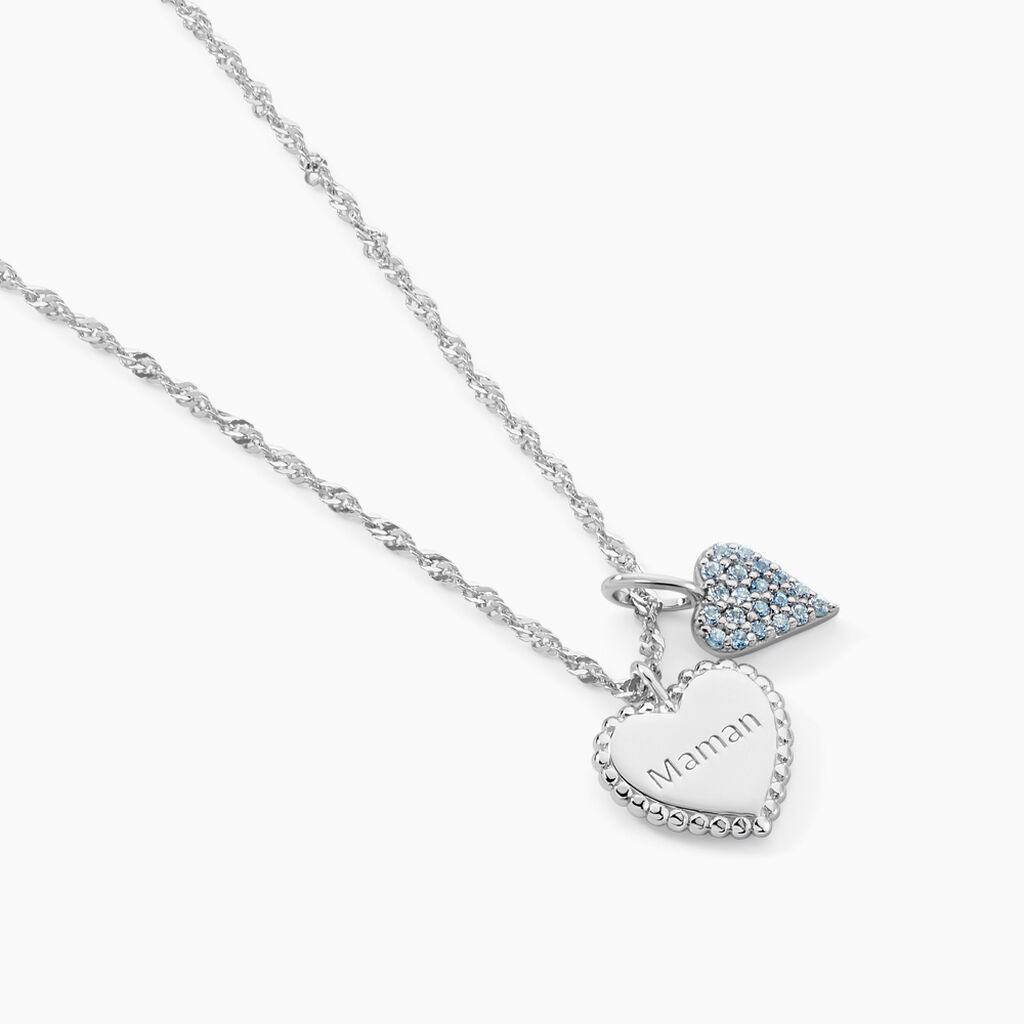 Collier Gloria Argent Blanc Oxyde De Zirconium - Colliers fantaisie Femme | Histoire d’Or