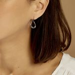 Cr&eacute;oles Argent Blanc Olivia - Boucles d'oreilles cr&eacute;oles Femme | Histoire d&rsquo;Or