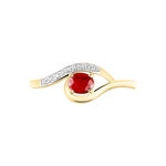 Bague Sagesse Or Jaune Rubis Et Diamant - Bagues solitaires Femme | Histoire d&rsquo;Or