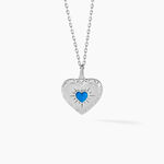 Collier Ocean Argent Blanc Turquoise Oxyde De Zirconium - Colliers fantaisie Femme | Histoire d&rsquo;Or