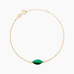 Bracelet Elisud Or Dor&eacute; Malachite - Bracelets Femme | Histoire d&rsquo;Or