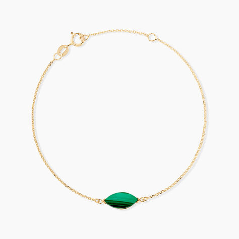 Bracelet Elisud Or Dor&eacute; Malachite - Bracelets Femme | Histoire d&rsquo;Or