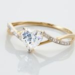 Bague Or Jaune Clothilde Oxyde De Zirconium - Bagues solitaires Femme | Histoire d&rsquo;Or