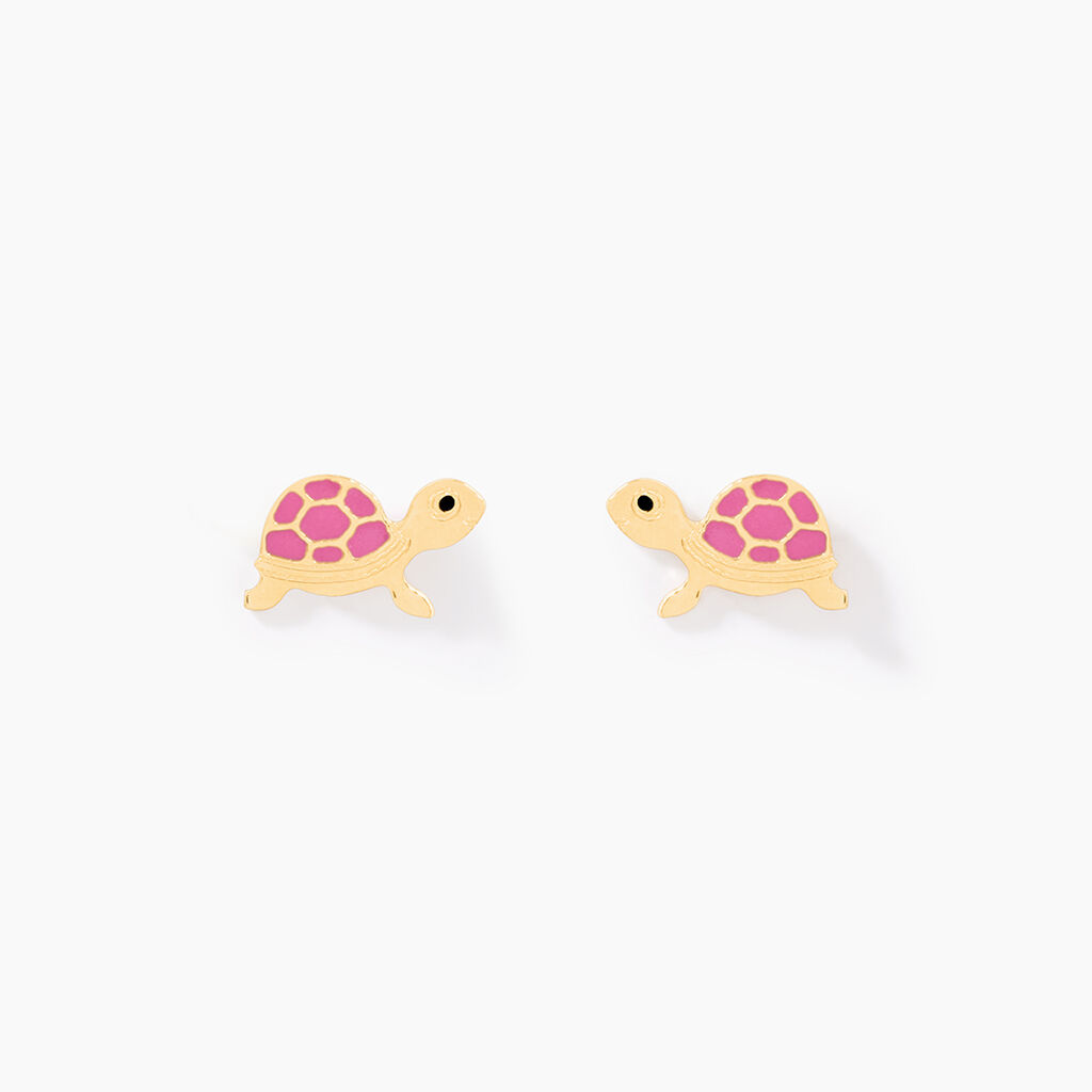 Boucles D'oreilles Puces Cali Tortue Or Jaune - Clous d'oreilles Enfant | Histoire d’Or