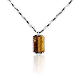 Collier Acier Vieillit Hakan œil De Tigre - Colliers fantaisie Homme | Histoire d’Or