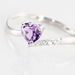Bague Eva Or Blanc Amethyste Et Diamant - Bagues Coeur Femme | Histoire d’Or