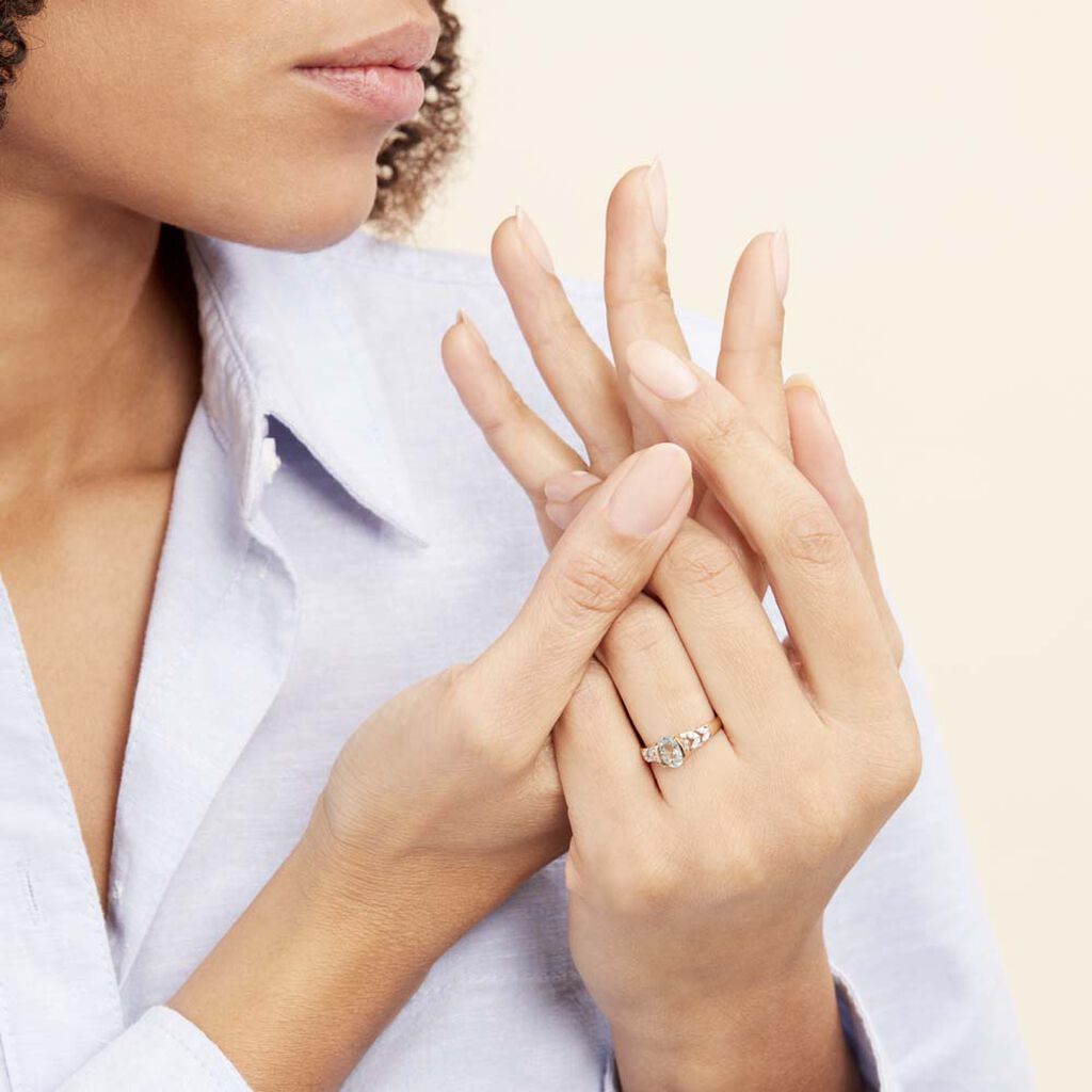 Solitaire Laetitienne Or Jaune Topaze Oxydes - Bagues solitaires Femme | Histoire d’Or