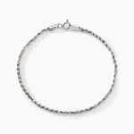 Bracelet Jerry Or Blanc Maille Corde - Bracelets cha&icirc;ne Femme | Histoire d&rsquo;Or