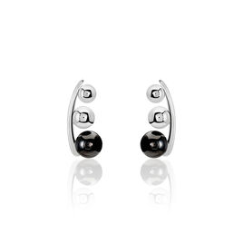 Bijoux D'oreilles Cleya Argent Blanc Céramique - Boucles d'oreilles fantaisie Femme | Histoire d’Or