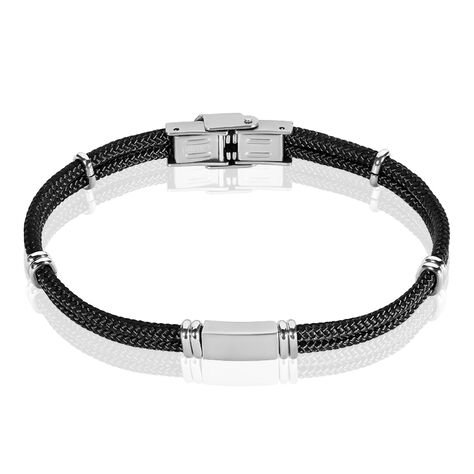 Bracelet Yannik Acier Blanc - Bracelets cordon Homme | Histoire d’Or