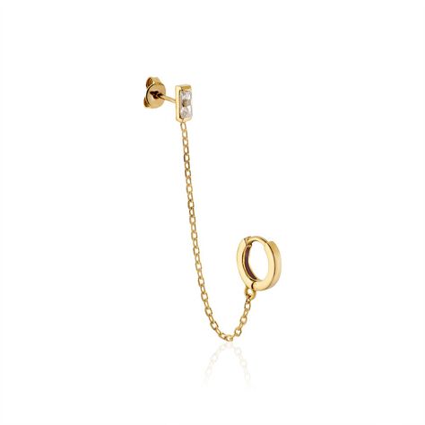 Bijou D'oreille Unitaire Plaqué Or Maverick Oxyde De Zirconium - Boucles d'oreilles fantaisie Femme | Histoire d’Or