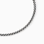 Collier Raph Maille Palmier Acier Gris - Colliers fantaisie Homme | Histoire d&rsquo;Or