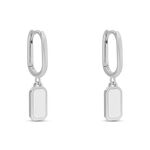 Cr&eacute;oles Jordana Argent Blanc - Boucles d'oreilles cr&eacute;oles Femme | Histoire d&rsquo;Or