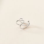 Bijou D'oreille Unitaire Sini Argent Blanc - Piercings d'oreilles Femme | Histoire d&rsquo;Or